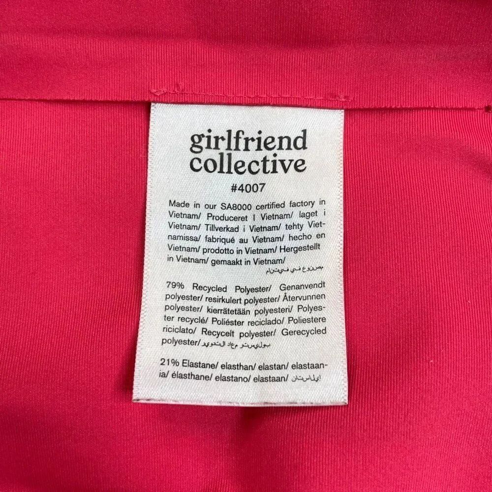 Girlfriend Collective Compressive High Rise Legging Geranium Pink - Picture 8 of 12